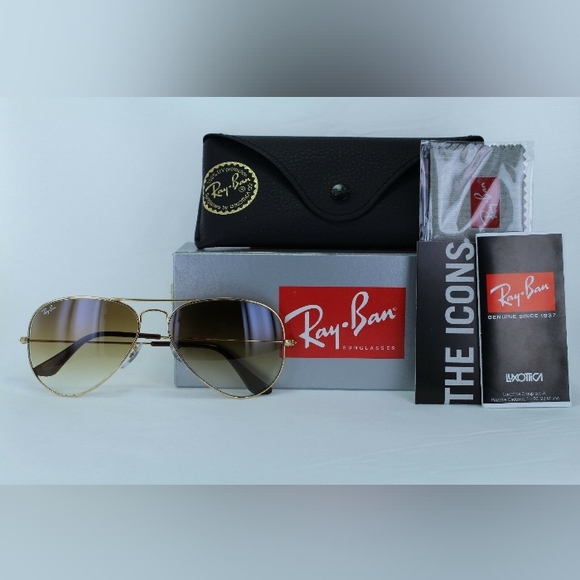 Ray Ban Aviator Gradient Brown RB3025 - Picture 10 of 15